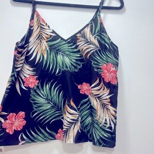 Tropical print top